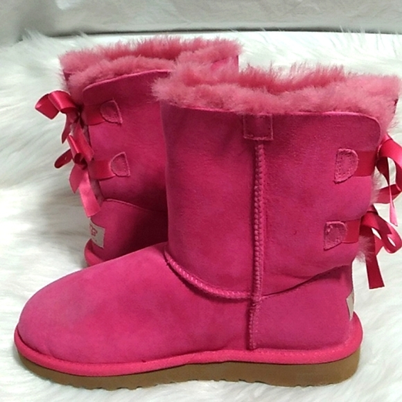 NWOT UGG Eva Bow Sheepskin & Fur Boots Sz.5 - Picture 6 of 16